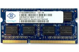 Оперативна пам'ять Nanya 4GB DDR3 2Rx8 PC3-12800S SO DIMM (NT4GC64B8HG0NS-DI) / 8214