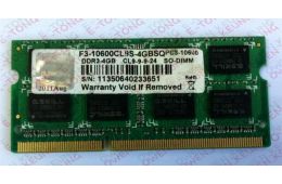 Оперативна пам'ять G.SKILL 4G DDR3 PC3-10600 SO-DIMM (F3-10600CL9S-4GBSQ) / 8221