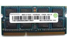 Оперативна пам'ять Ramaxel 4GB DDR3 2Rx8 PC3-12800S SO-DIMM (RTM3160ED58E9W, RMT3160ED58E9W) / 8213