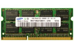 Оперативна пам'ять Samsung 4GB DDR3 2Rx8 PC3-8500S SO-DIMM (M471B5273BH1-CF8) / 8218