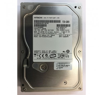 Жесткий диск Hitachi 250 GB SATA 2 7k2 RPM 3.5" (HDT721025SLA380) / 8358