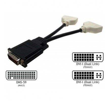 Кабель Dell/HP Dual Monitor DVI-I Y Splitter Cable DMS-59 (H9361, 504083-001)