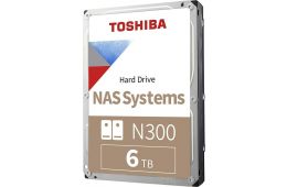 Жесткий диск Toshiba 6TB N300 3.5'' 7200RPM, 256MB, SATA 6Gb/s (HDWG460UZSVA)