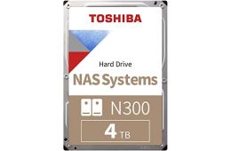 Жесткий диск TOSHIBA N300 3.5'' 4TB, 7200RPM, 256MB, SATA 6Gb/s (HDWG440UZSVA)