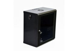 Шкаф CMS 12U, 600х350х640 мм (Ш * Г * В), економ, акриловое стекло, черный