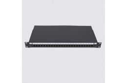 Патч-панель CMS 24 порта ST/FC, пустая, 1U, чёрная