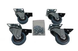 Комплект колес d - 50мм з тормозом для стійок, навантаженя комплекта до 150 кг. брутто.