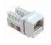 Модуль EPNew KeyStone RJ45 UTP, кат. 6, 110, Slim, W — 16.6 мм, белый, под ключ (6KTVMK-U0WH)
