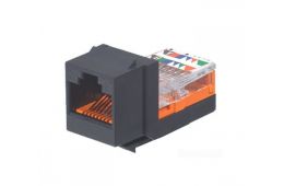 Модуль Panduit Keystone RJ45, кат. 5e, UTP, черный, NetKey (NK5E88MBLY)