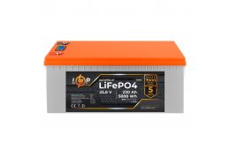 Акумулятор LP LiFePO4 LCD 24V (25,6V) - 230 Ah (5888Wh) (BMS 200A/100A) пластик 20977
