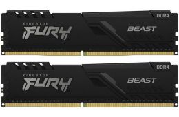 Модуль памяти для компьютера DDR4 32GB (2x16GB) 2666 MHz Fury Beast Black Kingston Fury (ex.HyperX) (KF426C16BB1K2/32)