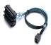 Кабель SAS SATA Cable [SFF-8643 To 4 SFF-8482] 0.5m Internal Mini SAS HD To 4 SFF-8482 Connector with 15pin Power Port