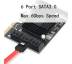 Контролер HDD 6 Port SATA 3 PCI Express Expansion Card PCI-E/PCIE SATA Controller SATA Multiplier SATA3 6Gbps ASMedia ASM1166 Chip for HDD SSD