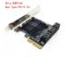 Контролер HDD 6 Port SATA 3 PCI Express Expansion Card PCI-E/PCIE SATA Controller SATA Multiplier SATA3 6Gbps ASMedia ASM1166 Chip for HDD SSD