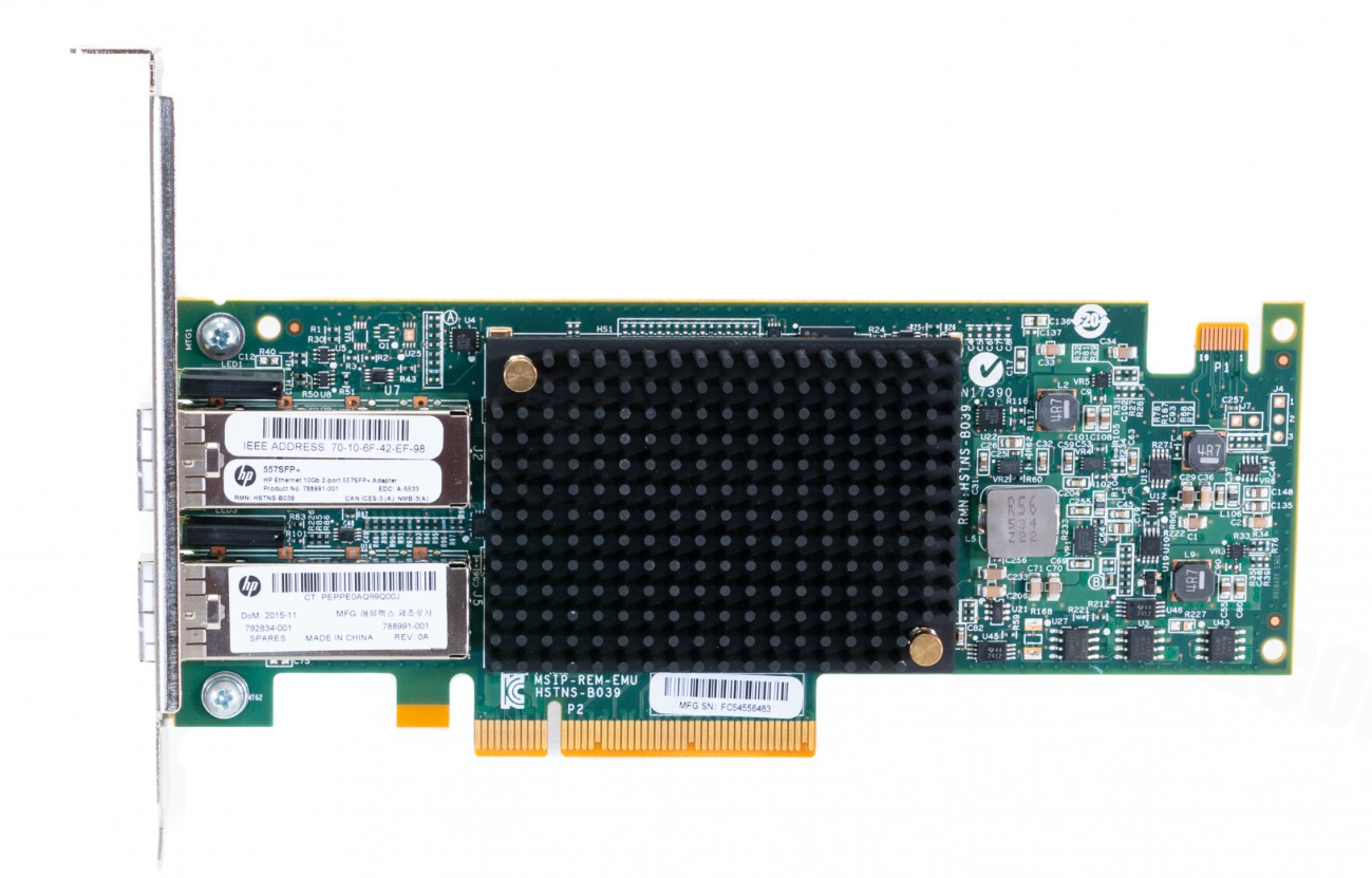 Сетевой адаптер HP [2 x 10Gb SFP+] 557SFP+ PCI-E 3.0 x8 Ethernet ...