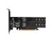 Адаптер NVME [PCIe x16 to 4 х M.2 M-key NVME] Passive With 4pcs Heatsink Card Adapter /23405