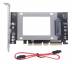 Адаптер U.2 (SFF-8639) → PCIe 3.0 x4/x8/x16 для підключення 2.5” NVMe та SATA SSD / 24852