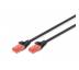 Патч-корд 3м, CAT 6 UTP, AWG 26/7, Cu, LSZH, black Digitus (DK-1617-030/BL)