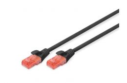 Патч-корд 3м, CAT 6 UTP, AWG 26/7, Cu, LSZH, black Digitus (DK-1617-030/BL)