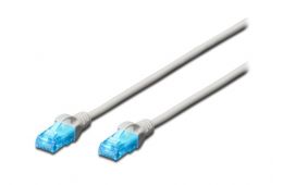 Патч-корд 3м, UTP, cat.5e, AWG 26/7, CCA, PVC, grey Digitus (DK-1512-030)