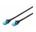 Патч-корд DIGITUS CAT 5e UTP, 2м, AWG 26/7, CCA, PVC, чорний