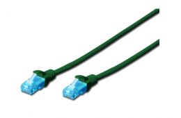 Патч-корд 2м, UTP, cat.5e, AWG 26/7, CCA, PVC, green Digitus (DK-1512-020/G)