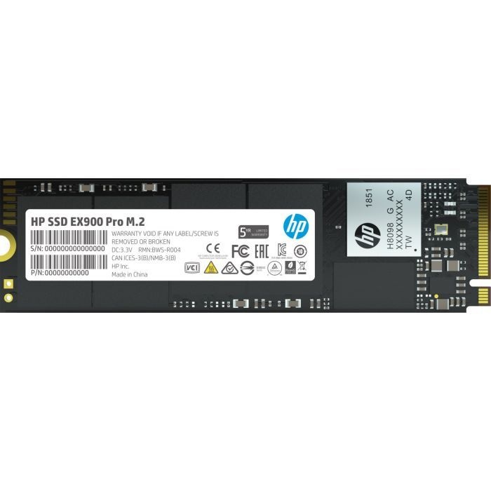Накопичувач SSD HP [1TB M.2 2280 PCIe 3.0 NVMe EX900 Pro] (9XL77AA)
