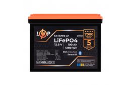 Акумулятор LP LiFePO4 12,8V - 100 Ah (1280Wh) (BMS 100A/50А) пластик Smart BT (LP24662)