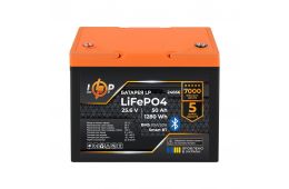 Акумулятор LP LiFePO4 25,6V - 50 Ah (1280Wh) (BMS 80A/50А) пластик Smart BT (LP24666)