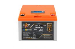 Аккумулятор LP LiFePO4 12,8V - 32 Ah (410Wh) (BMS 50А/25A) пластик LCD для ИБП (LP23830)