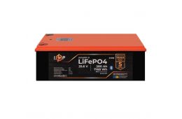 Аккумулятор LP LiFePO4 25,6V - 280 Ah (7168Wh) (BMS 200A/200А) пластик Smart BT (LP37398)