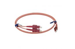 Патчкорд CMS SC/UPC-LC/UPC MM (OM4) 15м Duplex (UPC-15SCLC(OM4)D(ON))