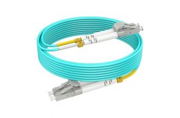 Патчкорд LW LC/UPC-LC/UPC MM (G50-OM3) 1м Duplex, Slim, 2.0мм (UPC-1LCLC(MM)D(LW)S)
