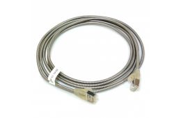 Патч-корд FTP Kingda, 3 м, кат. 6А, армований, сріблястий (PAFT7300-C6a-MS)