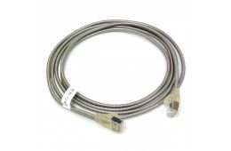 Патч-корд FTP Kingda, 2 м, кат. 6А, армований, сріблястий (PAFT7200-C6a-MS)