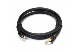 Патч-корд S/FTP LW, 0.5 м, кат. 6А, чорний, (PC005-C6A-050BK)