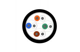 Кабель мережевий Odeskabel UTP 4x2х0.48 26AWG, кат. 5E-Patch (багатожильний) зовнішній, КГПП-ВП (100), 305 м (7933129)(OC-UTP5E-PE(100)0.48) ціна за м