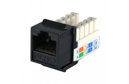 Модуль EPNew KeyStone RJ45 UTP, кат. 5e, 6, 6a, 110, Slim, W - 16.6 мм (GKTVM-U0BK)