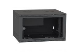 Шкаф IPCOM CH-6U 600x450 стекло RAL9005 (СН-6U-06-045-ДС-1)