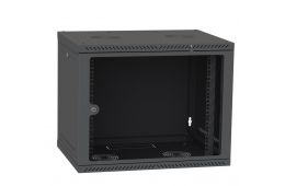Шкаф IPCOM СН-12U 600х450 стекло RAL9005 (СН-12U-06-045-ДС-1)