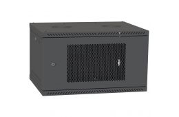 Шкаф IPCOM СН-6U 600x450 перфорированный RAL9005 (СН-6U-06-045-ДП-1)