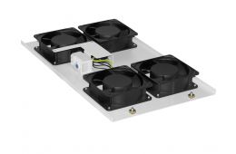 Блок вентиляторов IPCOM [4 шт 220В, термостат 0-60С] Серый (RAL 7035), (БВ-4Т-7035)