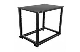 Стойка CMS 12U, глубина 750мм, двойная, с крышей, черная (UA-OFL1275-D-BK)