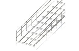Лоток сітчастий CMS 200х100, дріт Ø4 мм, білий цинк, 2,5м (CMS-WBC4-200100Z)