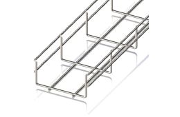 Лоток сітчастий CMS 100х50, дріт Ø4 мм, білий цинк, 2,5м (CMS-WBC4-10050Z)