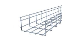 Лоток сітчастий CMS 200х100 мм, дріт D4 мм, нержавіюча сталь AISI 304, 2,5м (CMS-WBC4-200100SL)