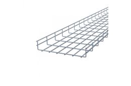 Лоток сітчастий CMS 300х50 мм, дріт D4 мм, нержавіюча сталь AISI 304, 2,5м (CMS-WBC4-30050SL)