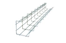 Лоток сітчастий CMS 100х100мм, дріт D4 мм, білий цинк, 2,5м (CMS-WBG4-100100Z)