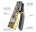 Кримпер RJ45 Crimp Tool Pass Through Ethernet Crimping Tool for Cat6 Cat5 Cat5e RJ45 Connectors (жовтий)