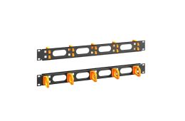 Kабельный организатор Conteg 1U односторонний, скобы 40х50,  оранжевый (DP-VP-P1-OR)